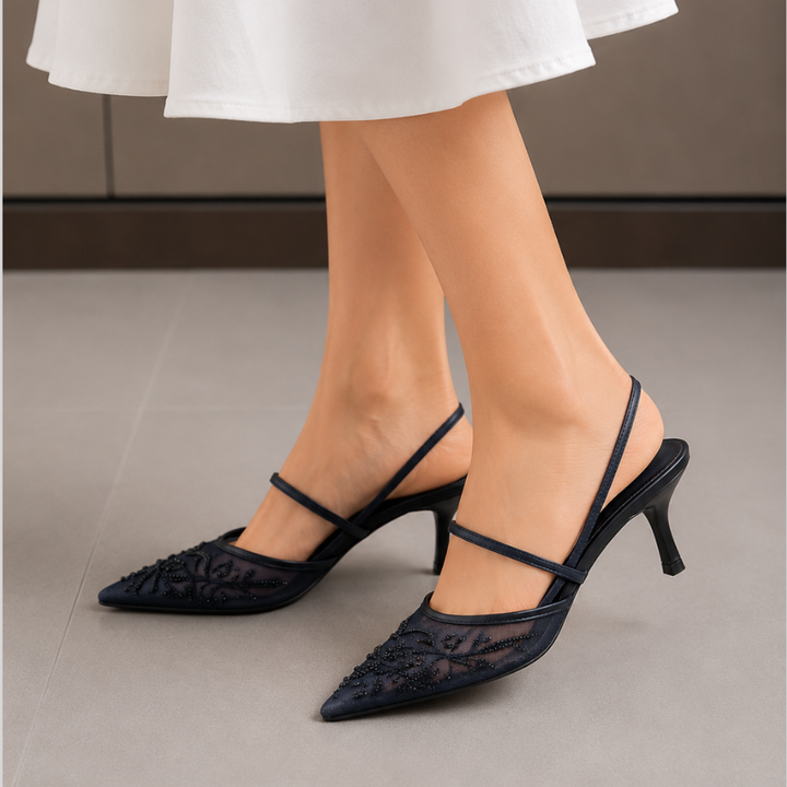 Elegante Dames Heels met Borduursels