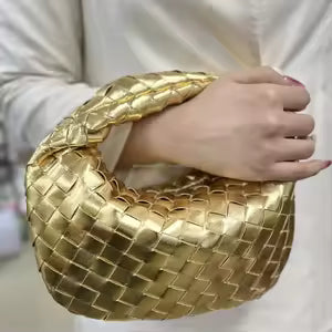Luxury Women's Shoulder Bag with Braided Detail