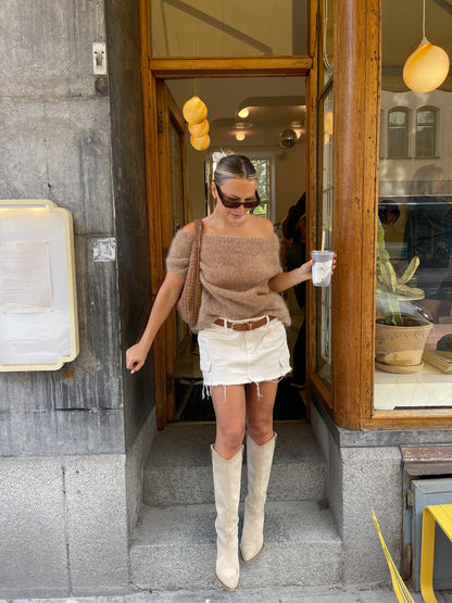 Gisella | Gebreide Off-Shoulder Trui