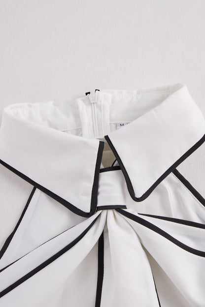 Trendy Halter Top Met Kraag En Strikdetail voor Vrouwen