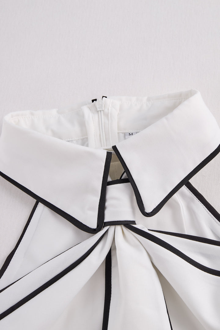 Top halter tendance pour femmes avec col et détail à nouer