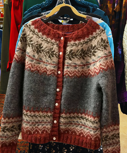 Trendy Warme Comfortabele Dames Cardigan met Gebreid Patroon