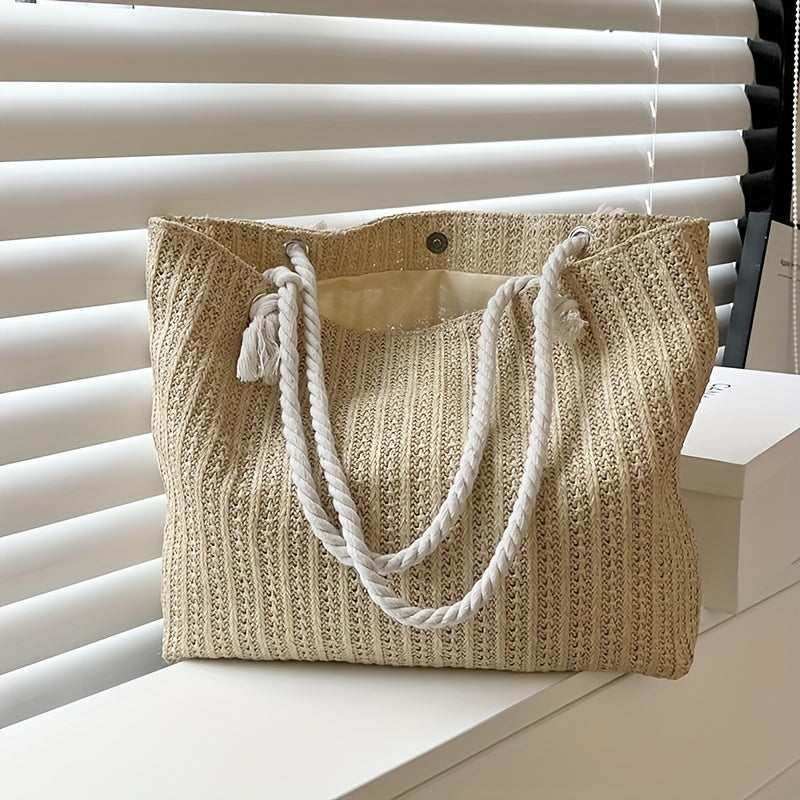 Riana | Grote Geweven Strandtas