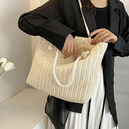 Riana | Grote Geweven Strandtas