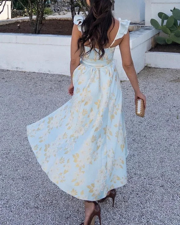 Alba | Romantische Midi Jurk met Strik