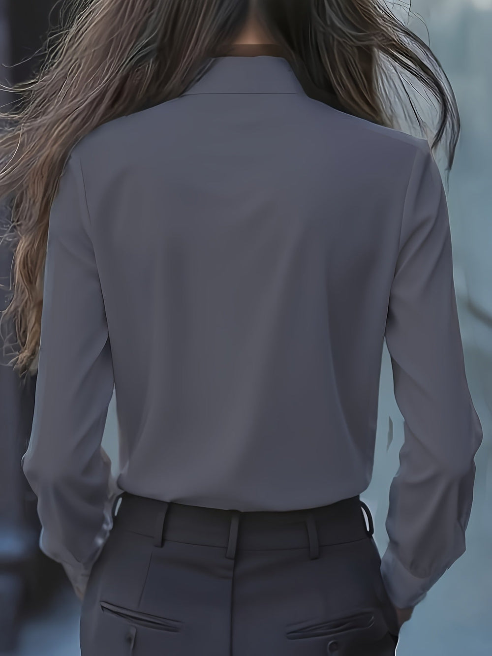 Lange Mouw Blouse Dames | Strikdetail & Verfijnde Look