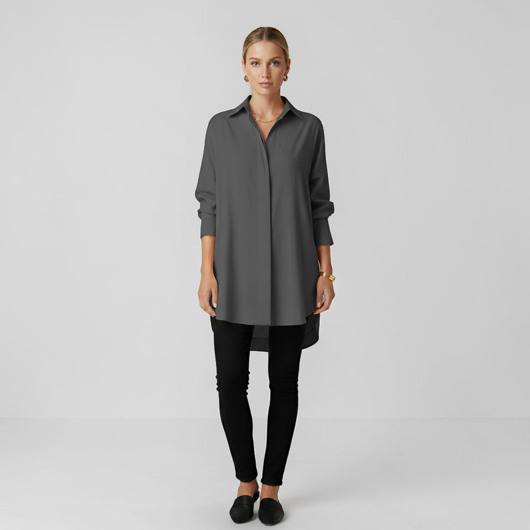 Lange Mouwen Blouse Dames | Moderne Losse Pasvorm