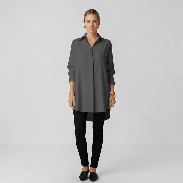 Lange Mouwen Blouse Dames | Moderne Losse Pasvorm
