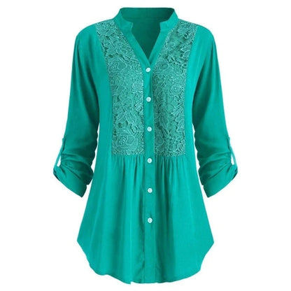Jessicah | Elegante Tuniekblouse met Kantdetail