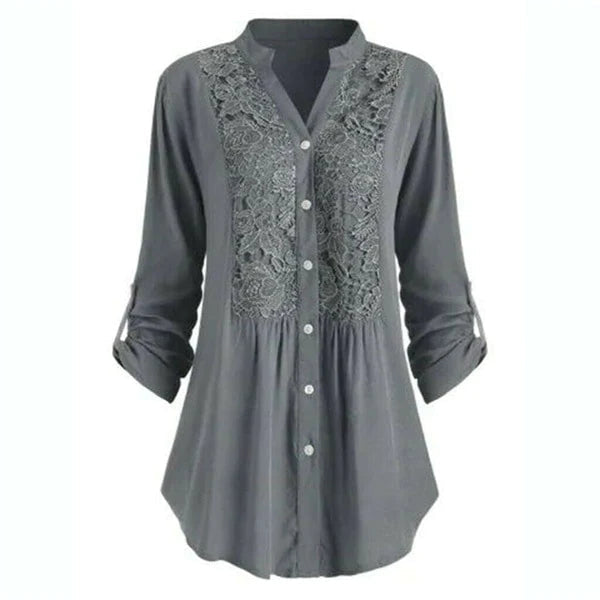 Jessicah | Elegante Tuniekblouse met Kantdetail