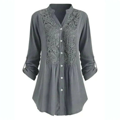 Jessicah | Elegante Tuniekblouse met Kantdetail