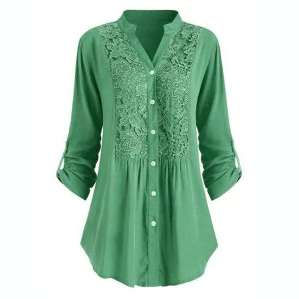 Jessicah | Elegante Tuniekblouse met Kantdetail