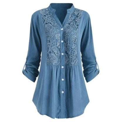 Jessicah | Elegante Tuniekblouse met Kantdetail