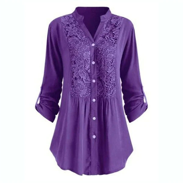Jessicah | Elegante Tuniekblouse met Kantdetail