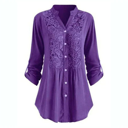 Jessicah | Elegante Tuniekblouse met Kantdetail