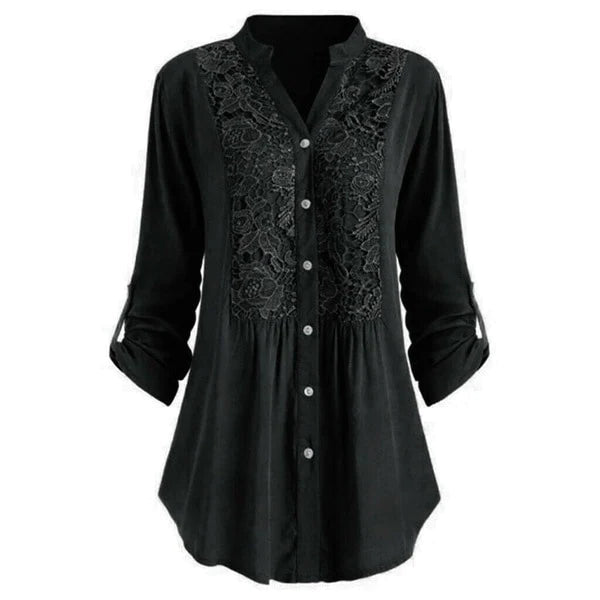 Jessicah | Elegante Tuniekblouse met Kantdetail