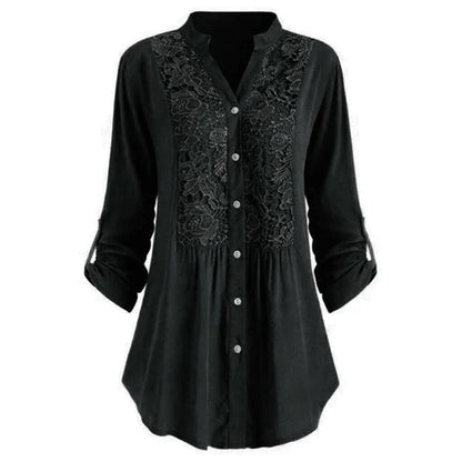 Jessicah | Elegante Tuniekblouse met Kantdetail