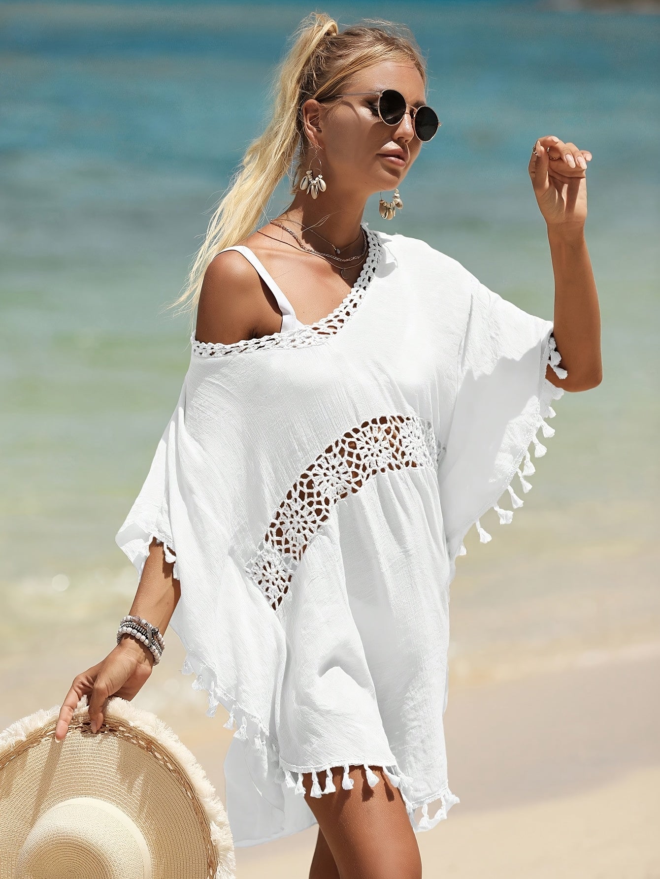 Ceola | Strandtuniek met Gehaakte Details