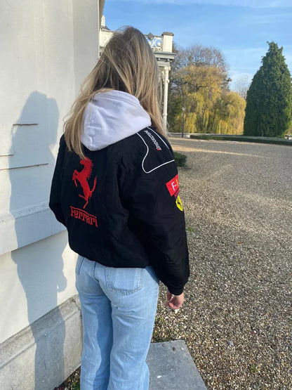Trendy Oversized Dames Sportieve Bomberjack met Rits