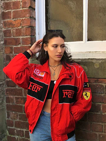Trendy Oversized Dames Sportieve Bomberjack met Rits