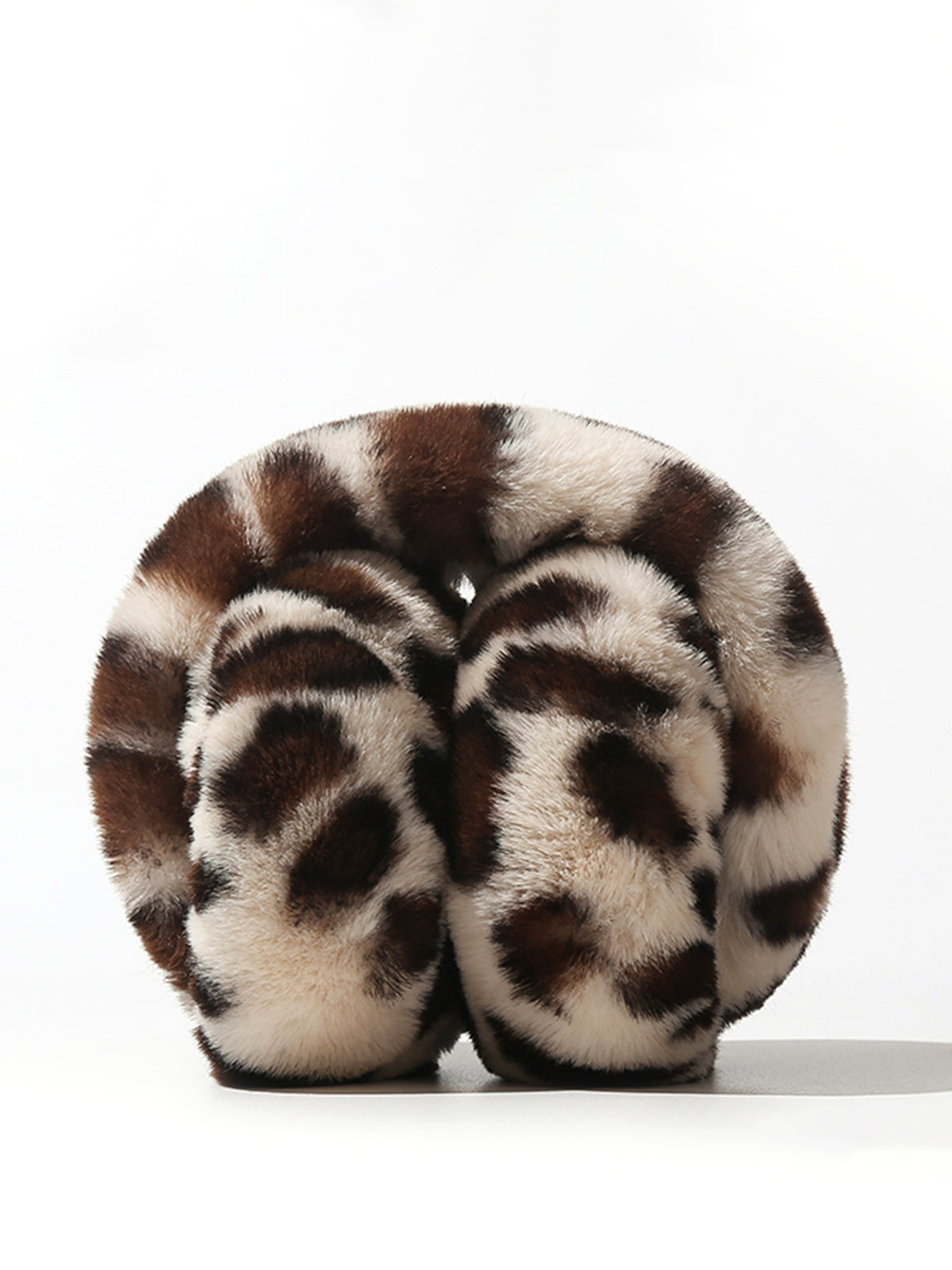 Dames Zachte Faux Fur Oorwarmers met Luipaardprint