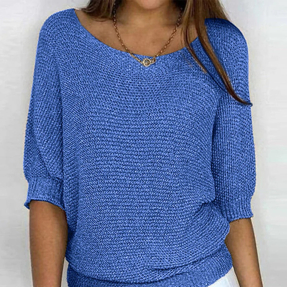Zachte en comfortabele gebreide dames sweater in elegante stijl