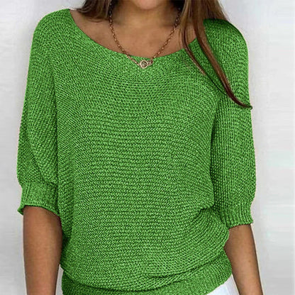 Zachte en comfortabele gebreide dames sweater in elegante stijl