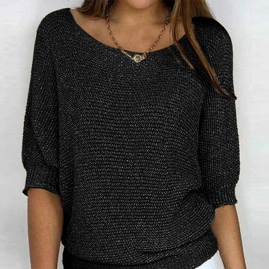Zachte en comfortabele gebreide dames sweater in elegante stijl