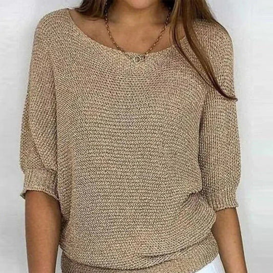Zachte en comfortabele gebreide dames sweater in elegante stijl
