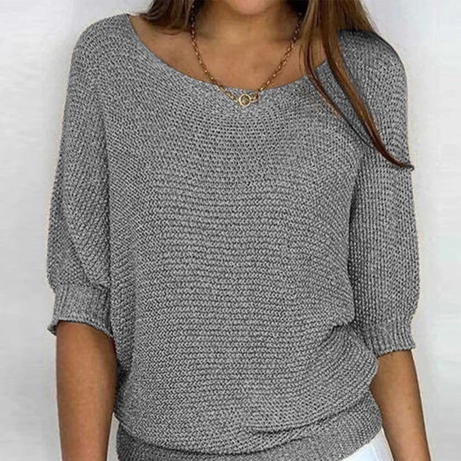 Zachte en comfortabele gebreide dames sweater in elegante stijl