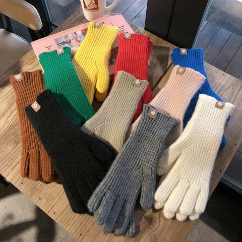 Gants en maille chauds pour femmes avec coupe confortable