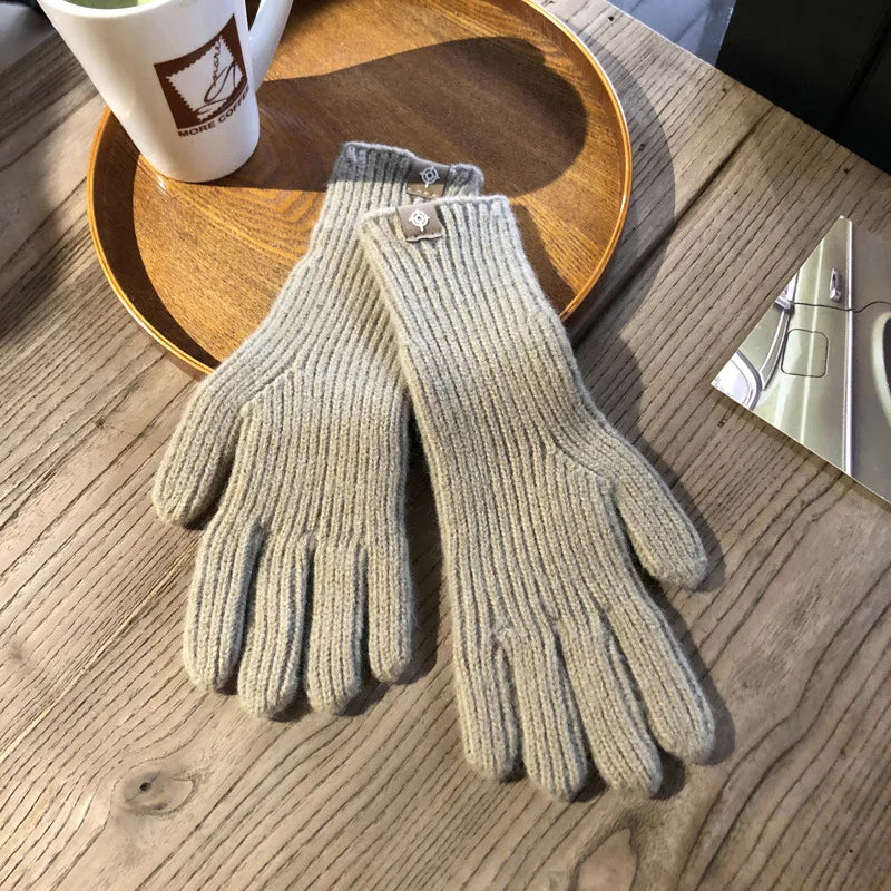 Gants en maille chauds pour femmes avec coupe confortable