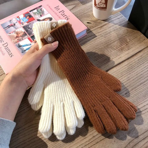 Gants en maille chauds pour femmes avec coupe confortable