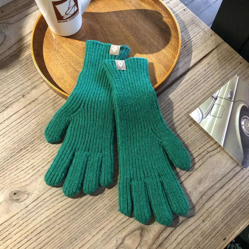 Gants en maille chauds pour femmes avec coupe confortable