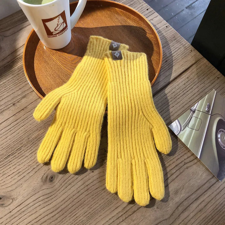 Gants en maille chauds pour femmes avec coupe confortable