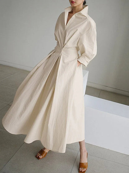 Gestructureerde en elegante dames maxi jurk