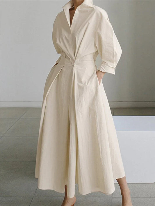 Gestructureerde en elegante dames maxi jurk