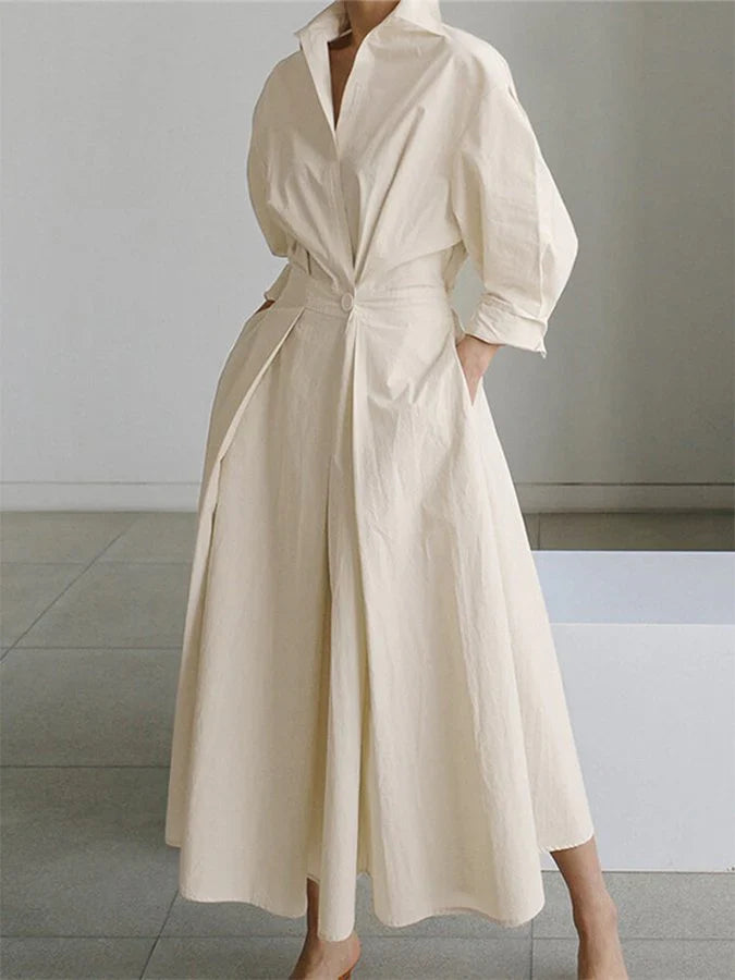 Gestructureerde en elegante dames maxi jurk