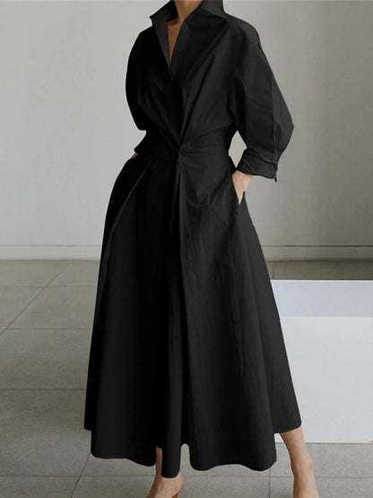 Gestructureerde en elegante dames maxi jurk