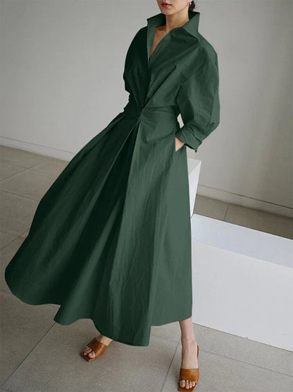 Gestructureerde en elegante dames maxi jurk