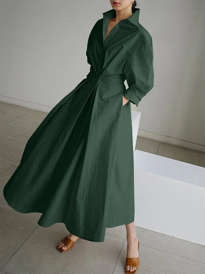Gestructureerde en elegante dames maxi jurk