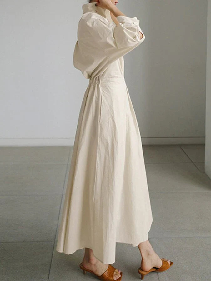 Gestructureerde en elegante dames maxi jurk