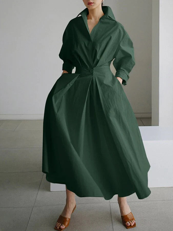 Gestructureerde en elegante dames maxi jurk