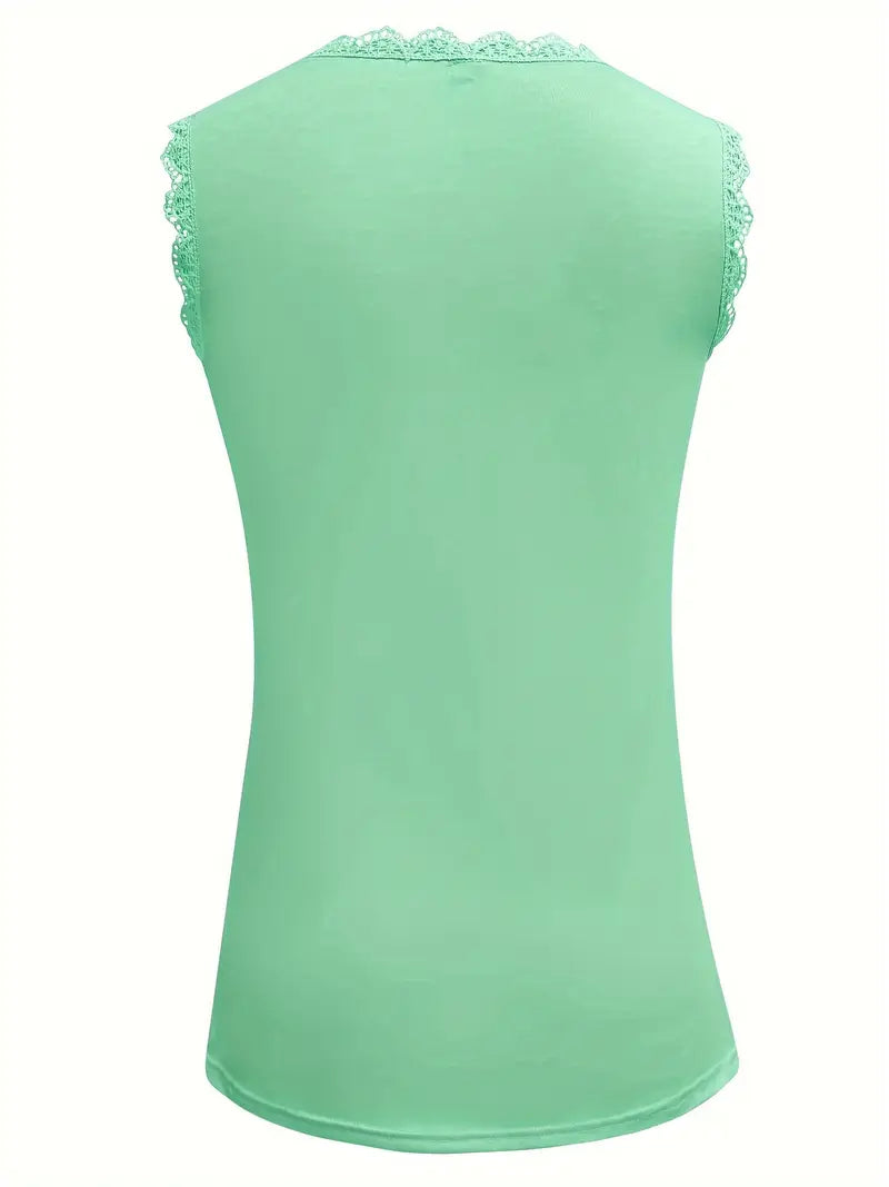 Carmen | Mouwloze Kanten Top - Zomerse