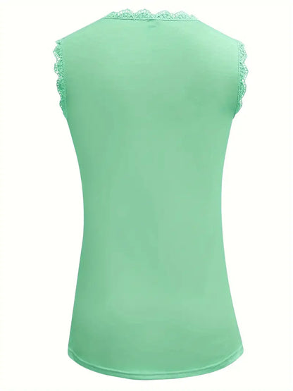 Carmen | Mouwloze Kanten Top - Zomerse