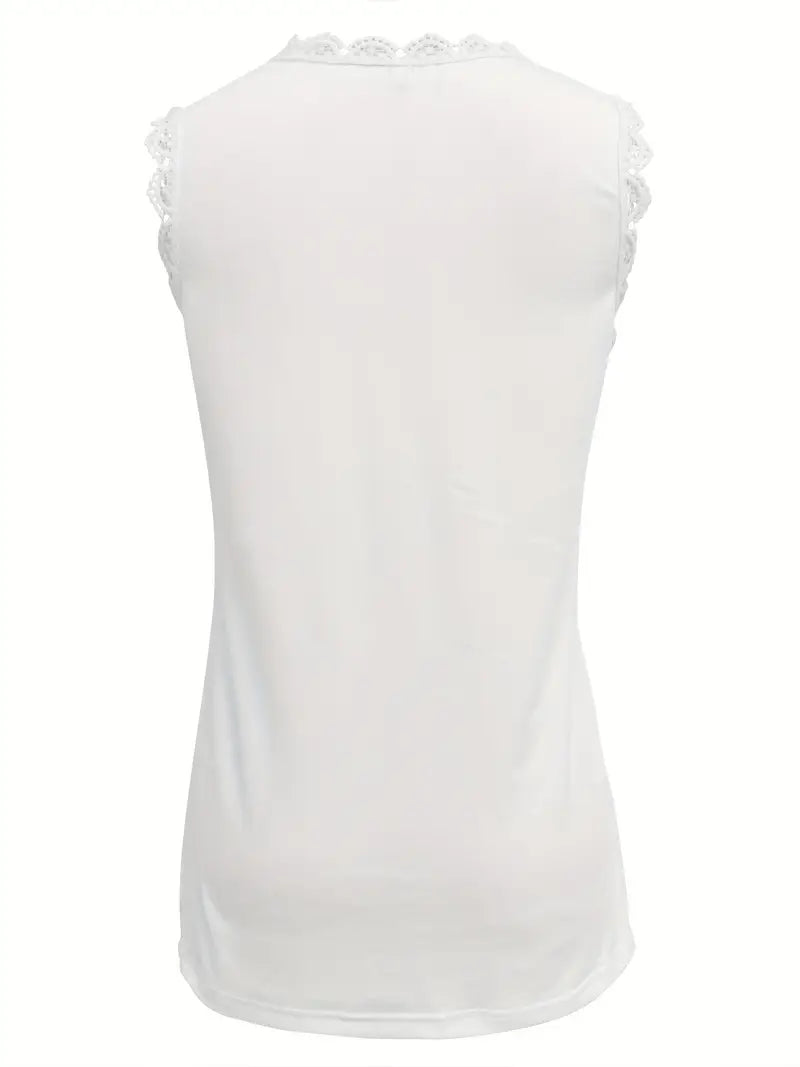 Carmen | Mouwloze Kanten Top - Zomerse