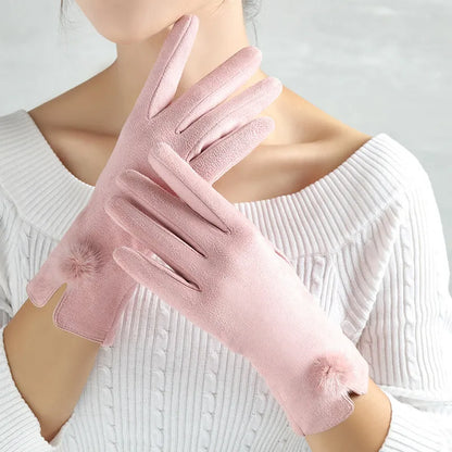 Elegante Warme Dames Handschoenen Met Ketting