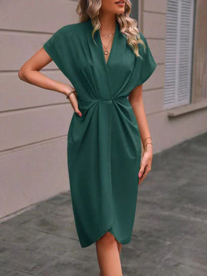 Chique en elegante dames midi jurk met comfortabele pasvorm