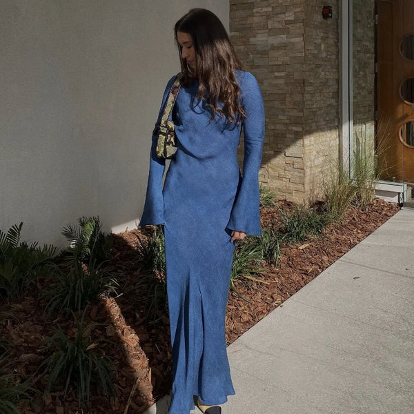 Elegant Comfortable Women's Maxi Dress with Long Sleeves