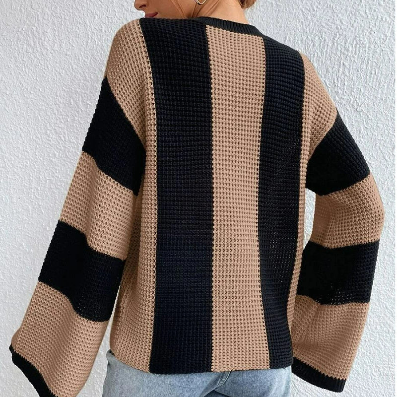 Trendy Comfortabele Dames Sweater Met Brede Mouwen